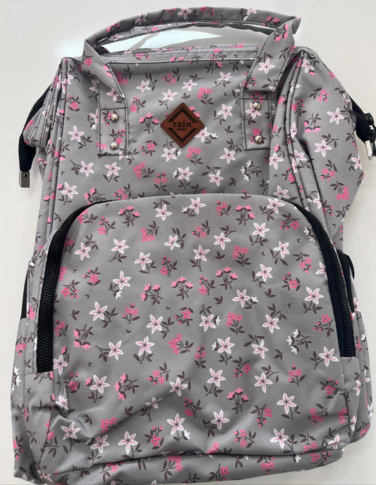 Babypflege-Rucksack - Rain Blumenmuster